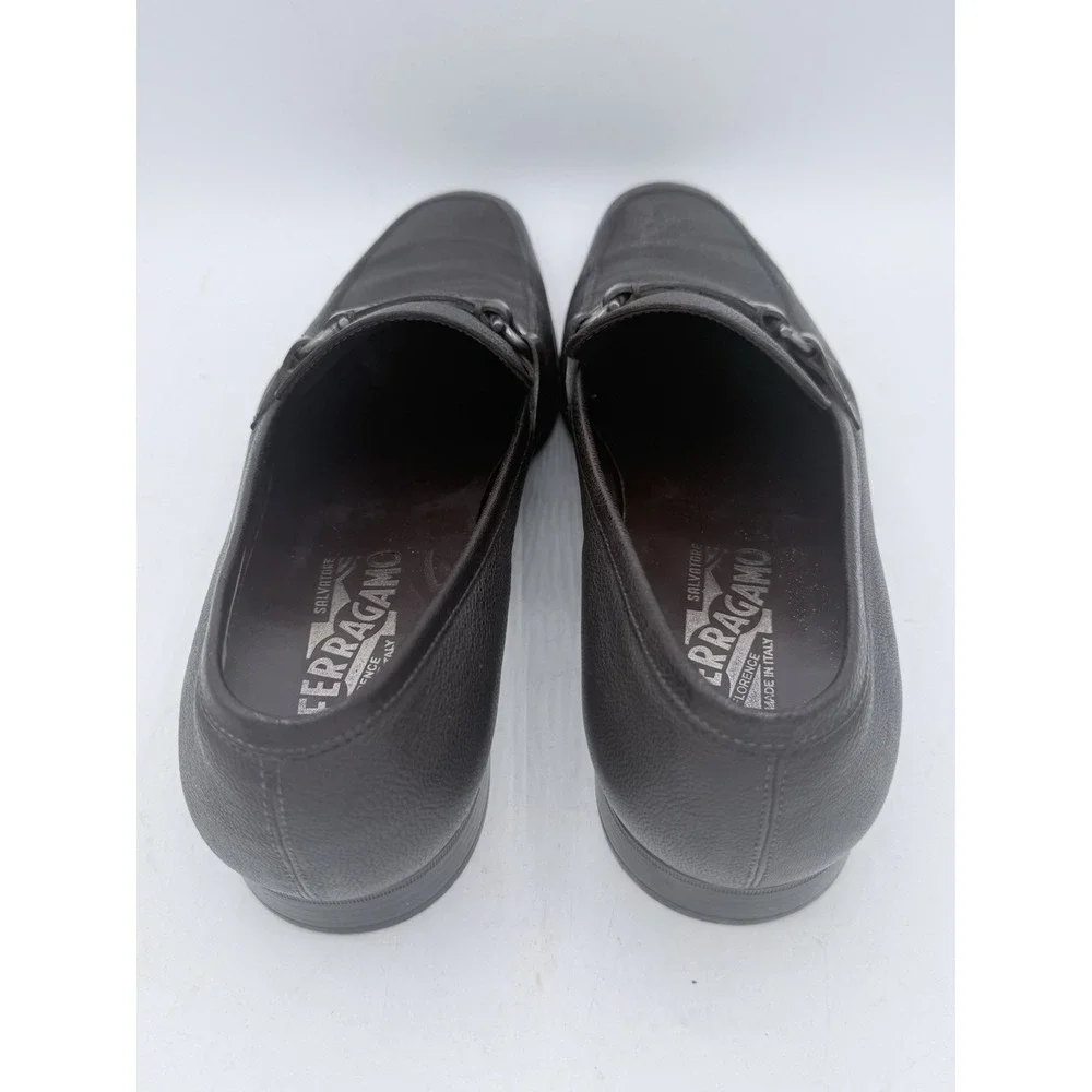 Mens Salvatore Ferragamo Brown Leather‎ Loafers Sz 10 D US Made In ITALY